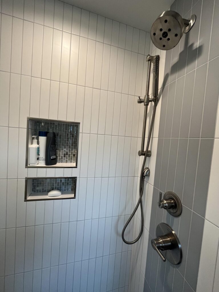 Plymouth master bathroom - showerhead